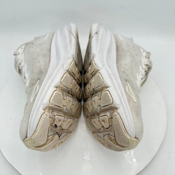 Hoka One One Clifton 9 Low Women Size 9B 1127896-WWH Triple White Running Shoes - Picture 7 of 11